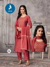 Manya By Kaya Vichitra Foil Printed Online Kurti With Bottom Dupatta Wholesale